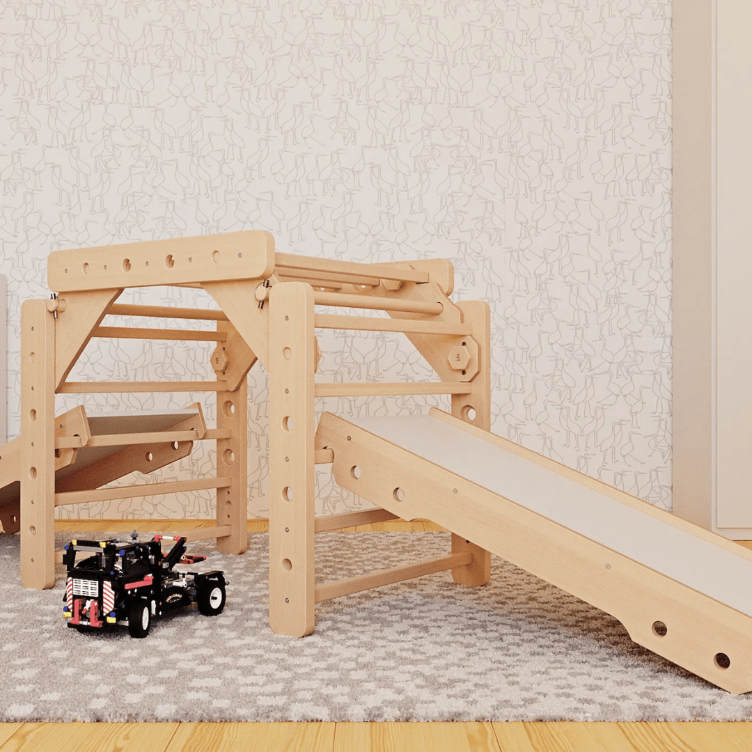 Sprossenwand LOOPO JUNGLE 20in1 | 200 kg belastbar | 2–99 Jahre | 20 Aufbauvariante - Kletterling – einfach Kind sein