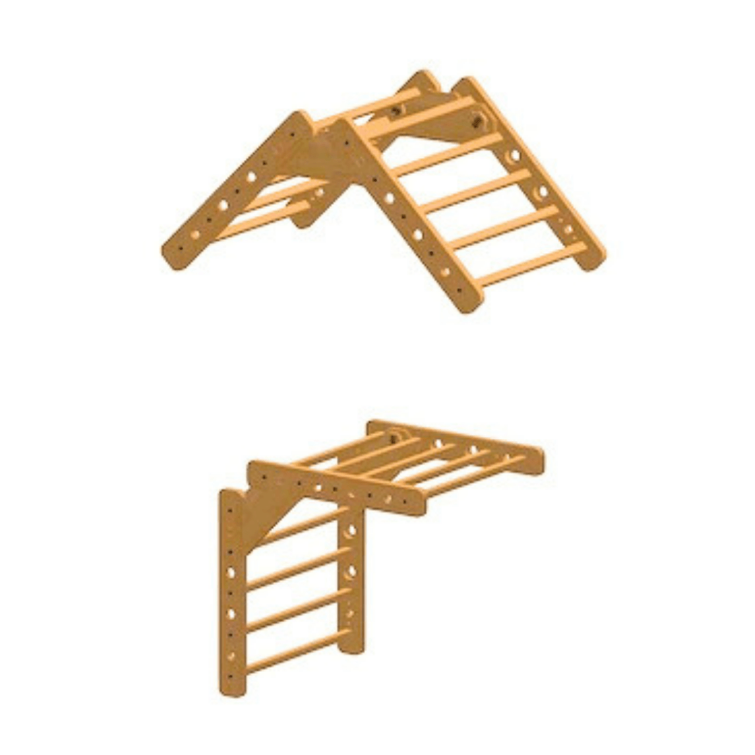 Dreieck - & Sprossenwandschaukel EMMA SWING 2in1 | 180 kg belastbar | 2 Geräte in einem | Kletterdreieck & Schaukel für die Wand | wandelbar - Kletterling – einfach Kind sein