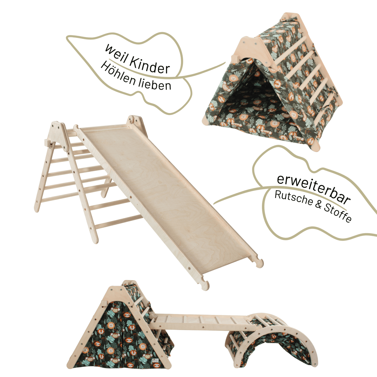 klappbares Kletterdreieck KOALA | 65 cm | 1 Teil | verstaubar - Kletterling – einfach Kind sein