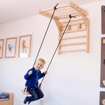 Dreieck - & Sprossenwandschaukel EMMA SWING 2in1 | 180 kg belastbar | 2 Geräte in einem | Kletterdreieck & Schaukel für die Wand | wandelbar - Kletterling – einfach Kind sein