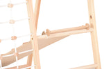 Indoor Klettergerüst für die ganze Familie – Sprossenwand, Hangelleiter, Kletternetz – RINAGYM Heim-Fitnessgerät Classic – A…