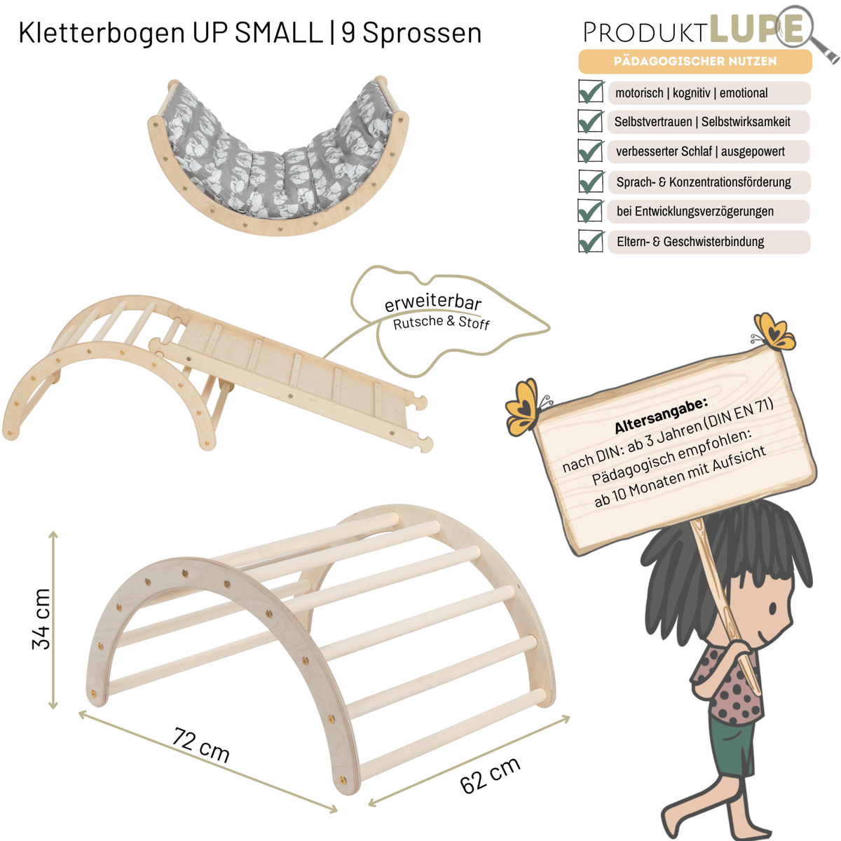Kletterbogen UP in 2 Größen | SAMLL & BIG - Kletterling – einfach Kind sein