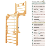 Sprossenwand EMMA SIX + Schaukel | 4 Module | 200 kg belastbar | 6 Aufbauvarianten | modulares System - Kletterling – einfach Kind sein