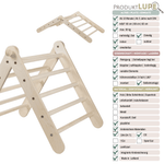Kletterdreieck - Set ZICKLEIN + Rutschbrett | 5 - fach höhenverstellbar | 60 cm | erweiterbar - Kletterling – einfach Kind sein