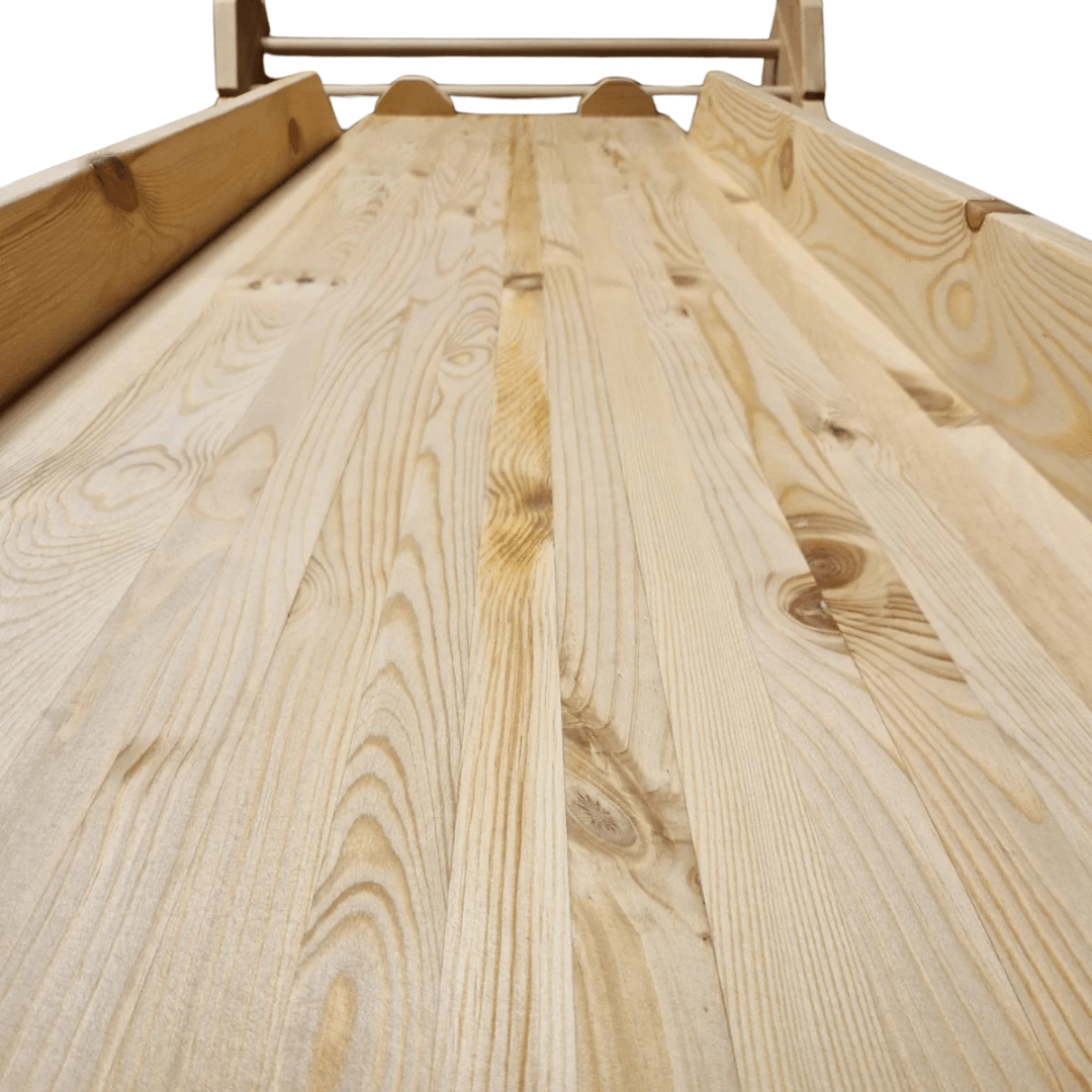 Kletterdreieck ROOT INDOOR mit Rutsche | 115cm Dreieck| 170 cm Rutsche | 2 Seiten | massiv Holz - Kletterling – einfach Kind sein