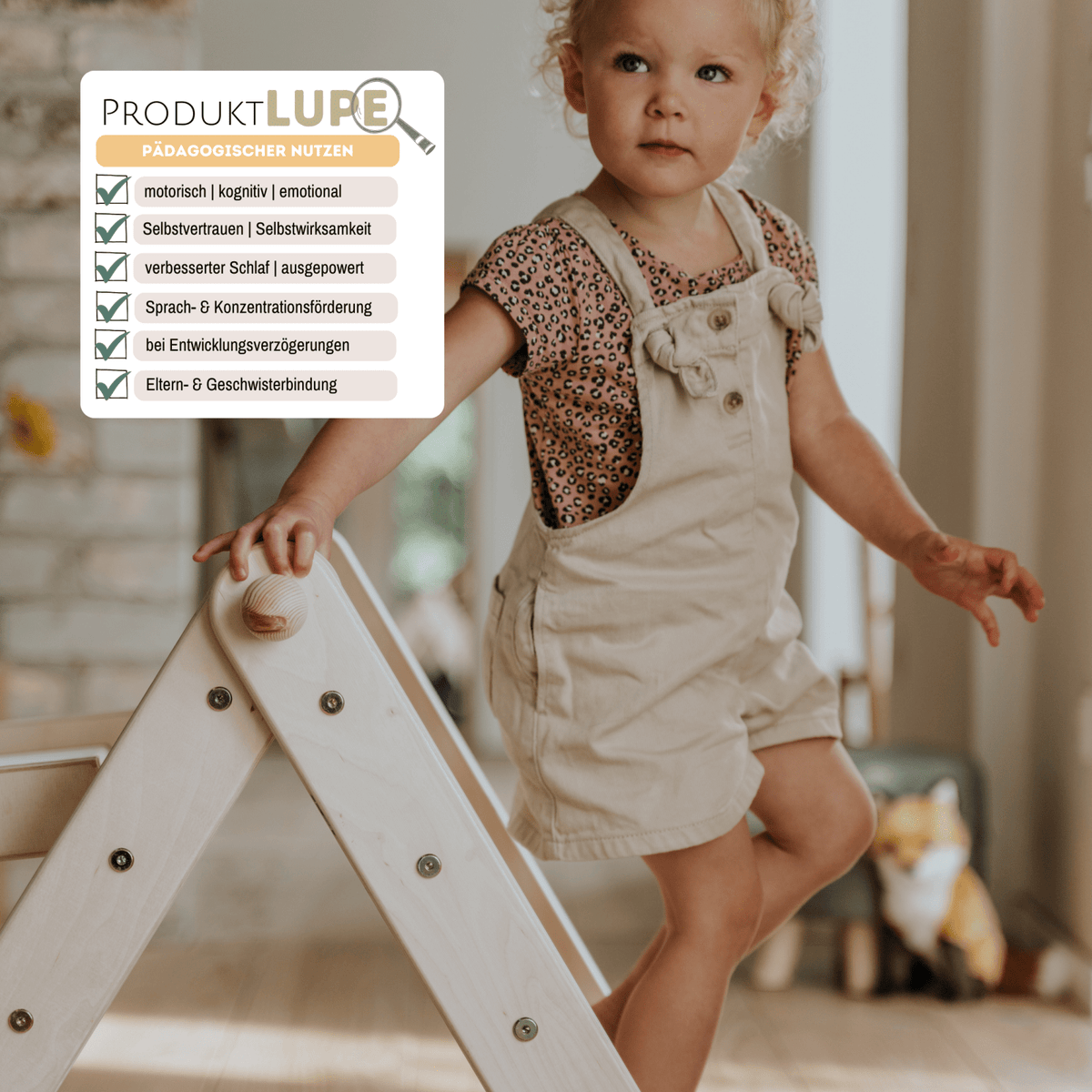 Kletterdreieck - Set ZICKLEIN + Rutschbrett | 5 - fach höhenverstellbar | 60 cm | erweiterbar - Kletterling – einfach Kind sein