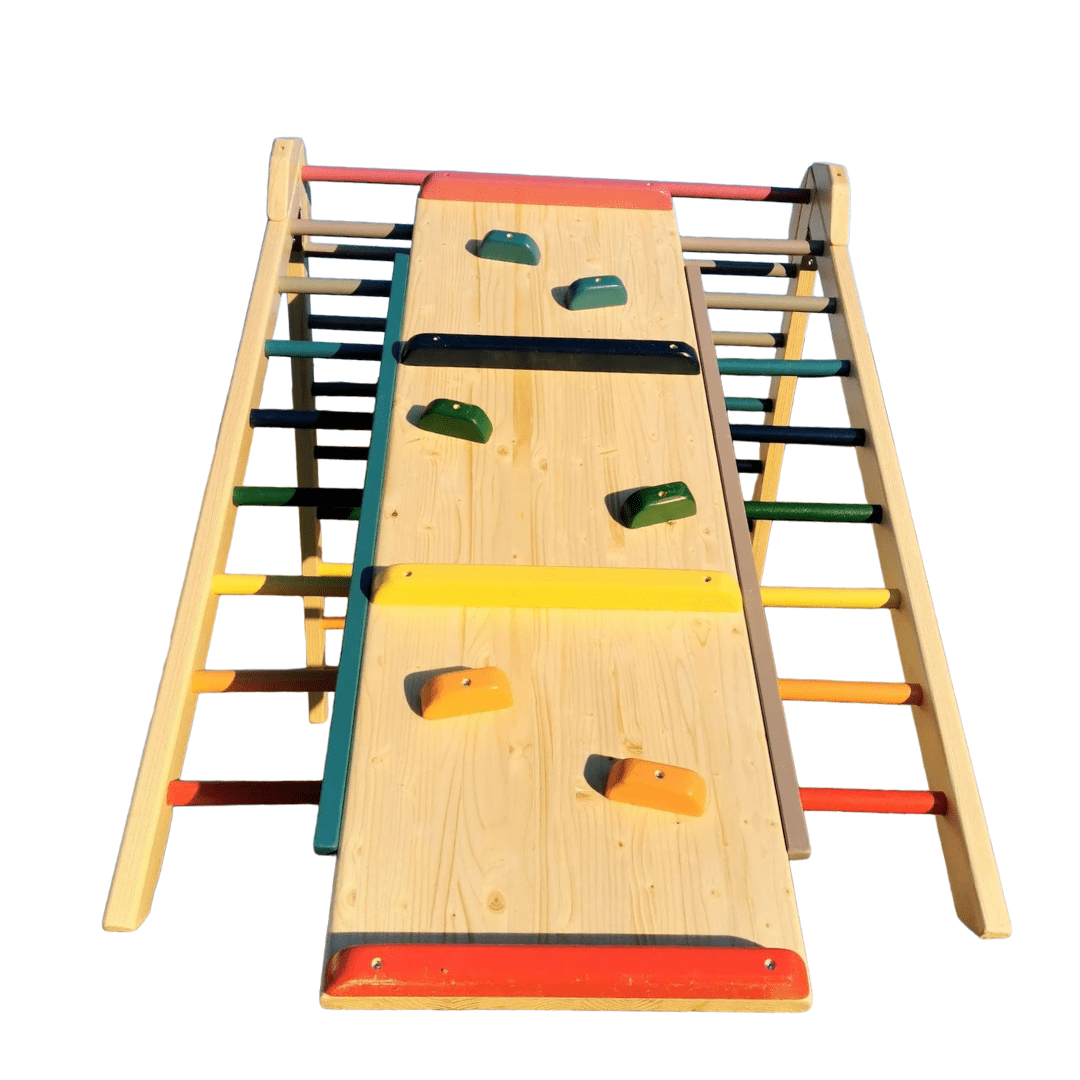 Kletterdreieck ROOT 2 + Rutsche | IN & OUTDOOR | 100 cm | Wunschfarbe möglich - Kletterling – einfach Kind sein