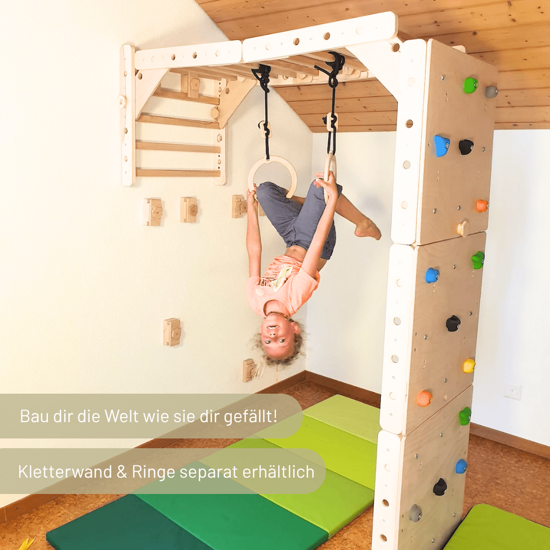 Sprossenwand EMMA FIFE |  180 kg belastbar | 2–99 Jahre | 5+ Aufbauvarianten - Kletterling – einfach Kind sein