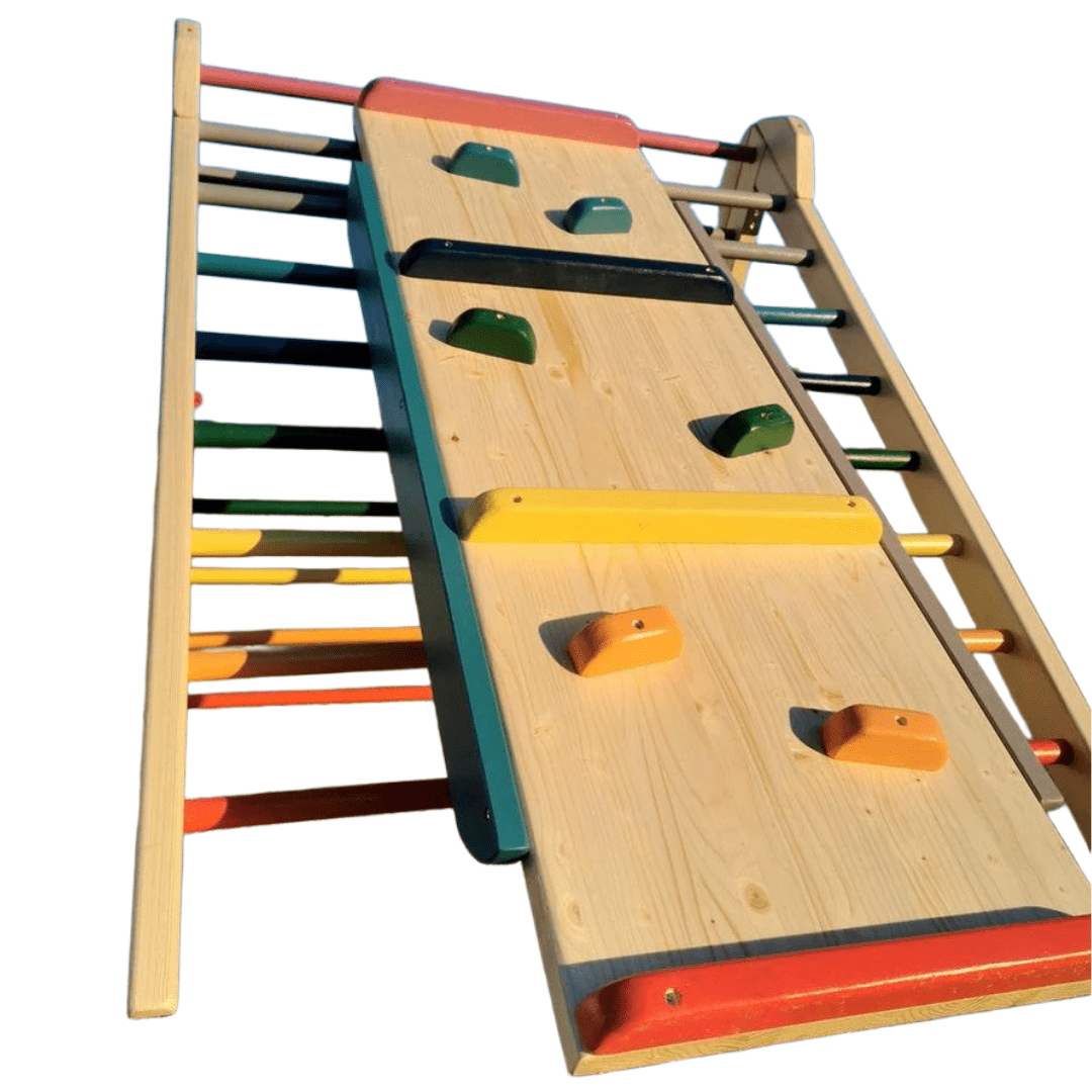 Kletterdreieck ROOT 2 + Rutsche | IN & OUTDOOR | 100 cm | Wunschfarbe möglich - Kletterling – einfach Kind sein