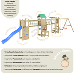 Spielturm GOO SPACE | Klettergerüst OUTDOOR | 3 Türme | 2 Brücken | Matschküche & mehr - Kletterling – einfach Kind sein