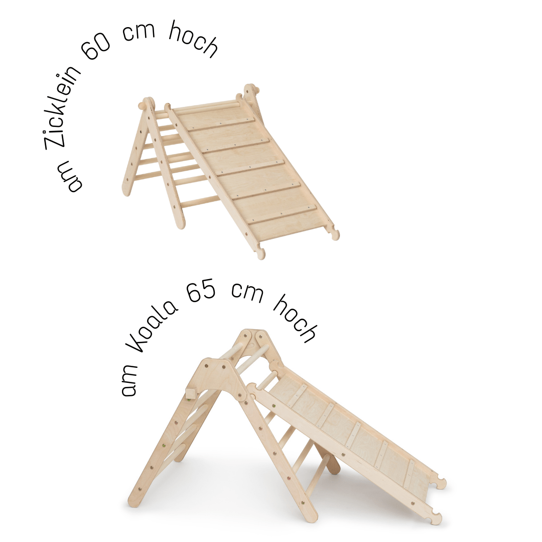 Rutsche UP Hühnerleiter 2 in 1 | 100cm | unbehandelt - Kletterling – einfach Kind sein