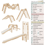 Sprossenwand LOOPO JUNGLE 20in1 | 200 kg belastbar | 2–99 Jahre | 20 Aufbauvariante - Kletterling – einfach Kind sein