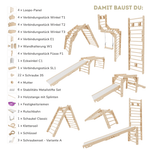 Sprossenwand LOOPO JUNGLE 20in1 | 200 kg belastbar | 2–99 Jahre | 20 Aufbauvariante - Kletterling – einfach Kind sein