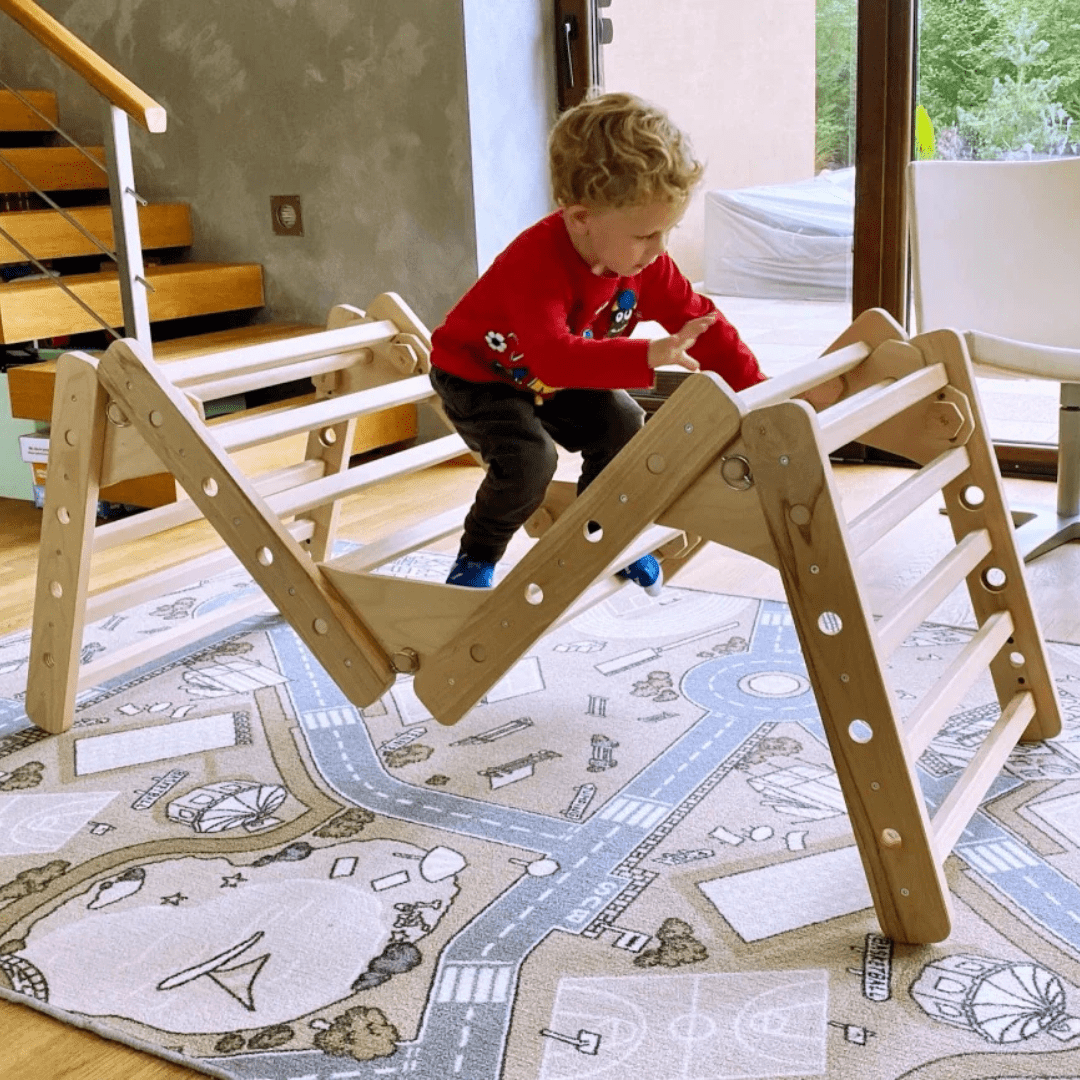Sprossenwand LOOPO JUNGLE 20in1 | 200 kg belastbar | 2–99 Jahre | 20 Aufbauvariante - Kletterling – einfach Kind sein
