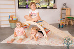 Holzwippe / Kletterbogen (M) mit Premium Auflage - Ideal für Kinder ab 1 Jahr - Förderung von Motorik und Fantasie - Kletterling – einfach Kind sein