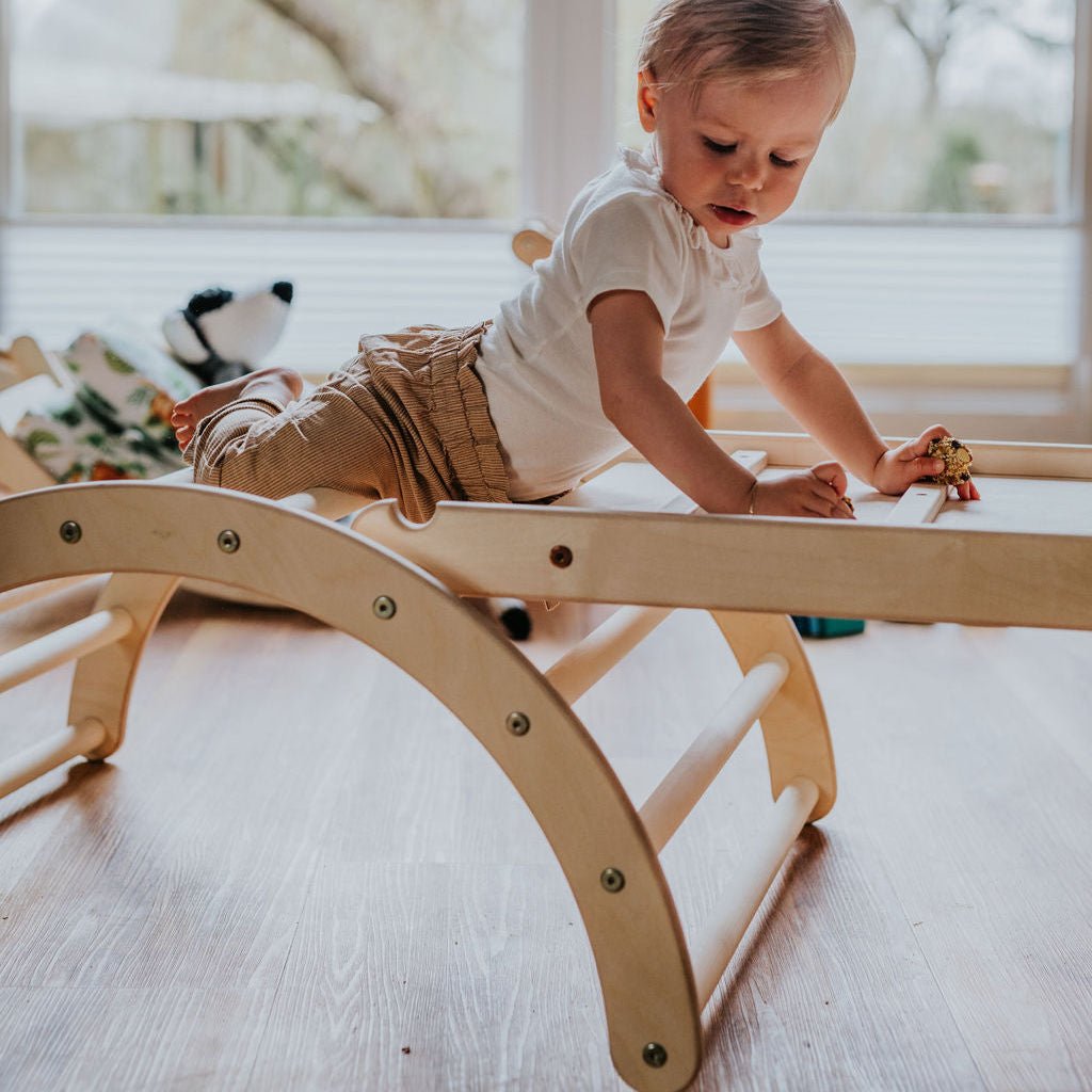 höhenverstellbares Kletterdreieck - Set ZICKENLING SET | 5 - fach verstellbar | 60cm| Dreieck + Rutsche + Bogen - Kletterling – einfach Kind sein