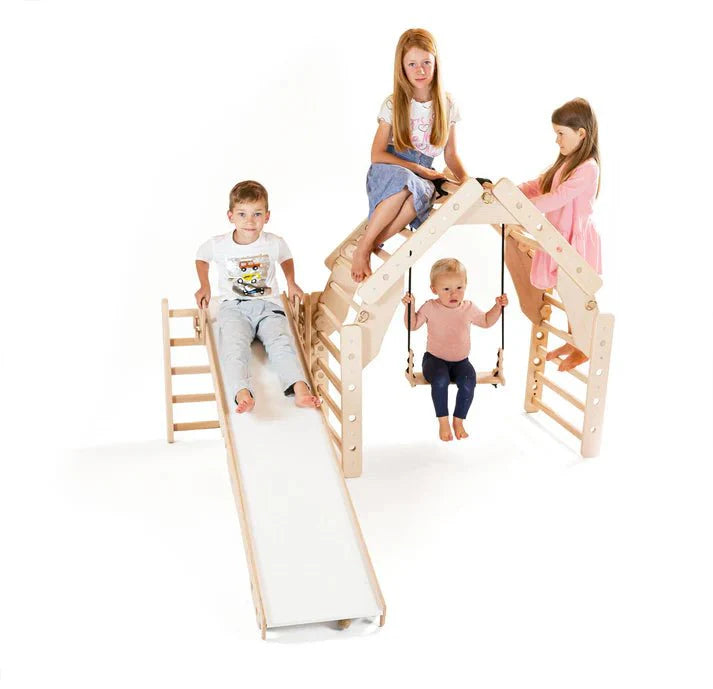 Sprossenwand | EMMA | 40 - in - 1 | EMMA | 200Kg belastbar I 3–99 Jahre | 40 Aufbauvarianten - Kletterling – einfach Kind sein