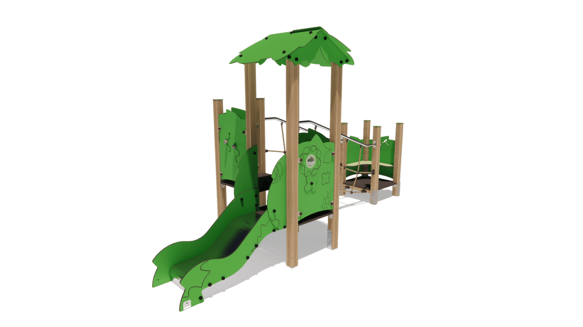Klettergerüst SPIELPLATZ 304 | 4 verschiedene Designs | Sicheres und kompaktes Spielgerät für Kitas (Alter: 3 bis 6 Jahre) - Kletterling – einfach Kind sein