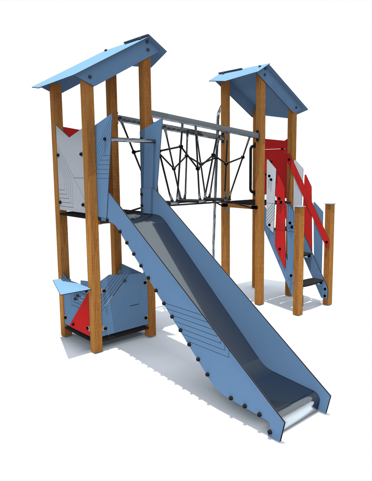 Klettergerüst SPIELPLATZ 226 | Robustes und sicheres Spielgerät für Kitas | Alter 3 bis 6 Jahre - Kletterling – einfach Kind sein