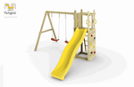 Spielturm FUNNY3 mit Doppelschaukel - Kletterling – einfach Kind sein