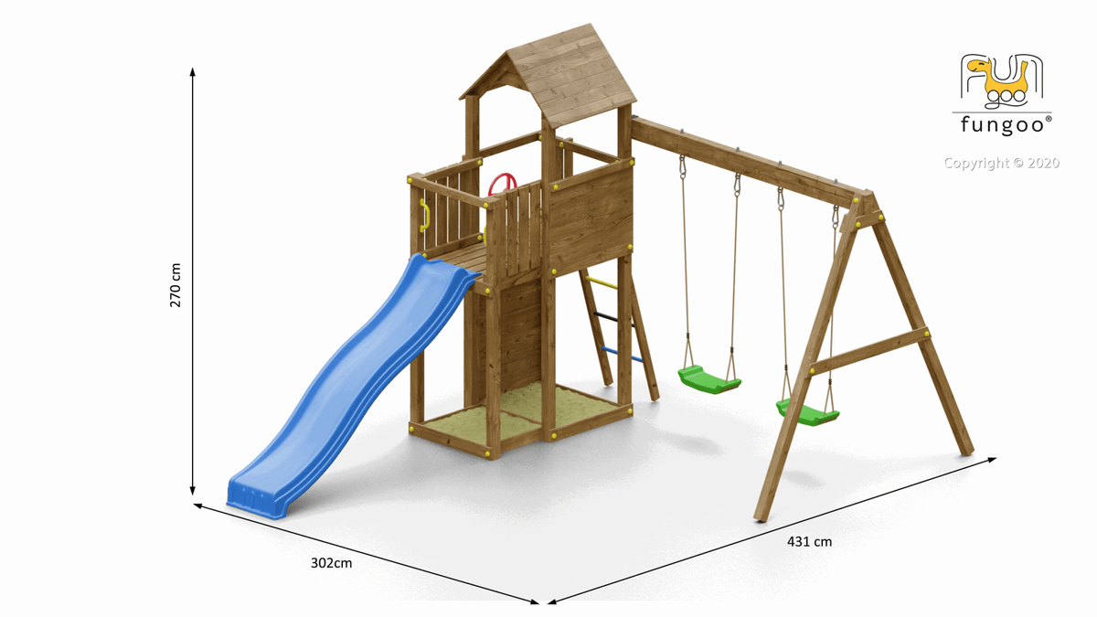 Spielturm Boomer3 - Kletterling – einfach Kind sein