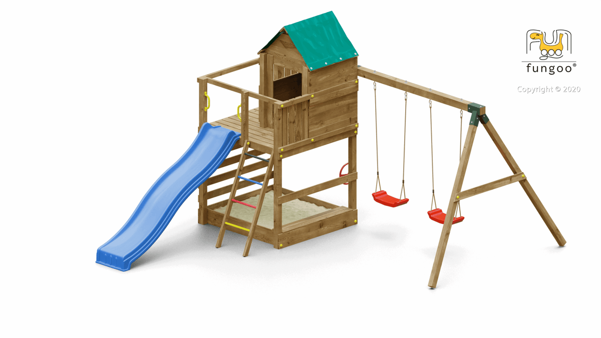 Spielturm Jarcas4: Das ultimative Spielparadies für Ihren Garten! - Kletterling – einfach Kind sein