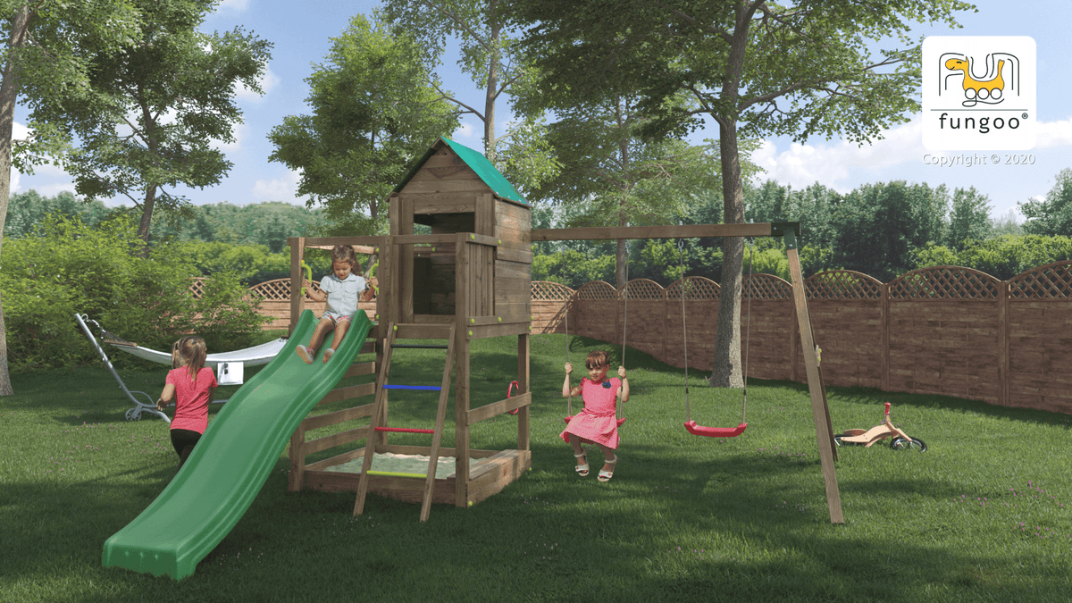 Spielturm Jarcas4: Das ultimative Spielparadies für Ihren Garten! - Kletterling – einfach Kind sein