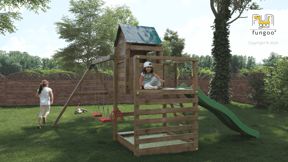 Spielturm Jarcas4: Das ultimative Spielparadies für Ihren Garten! - Kletterling – einfach Kind sein