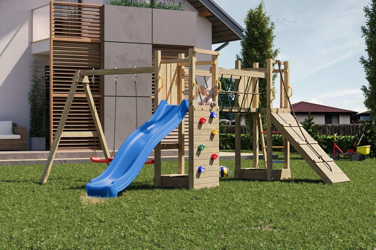 Spielturm Maxi Funny Exposure - Kletterling – einfach Kind sein