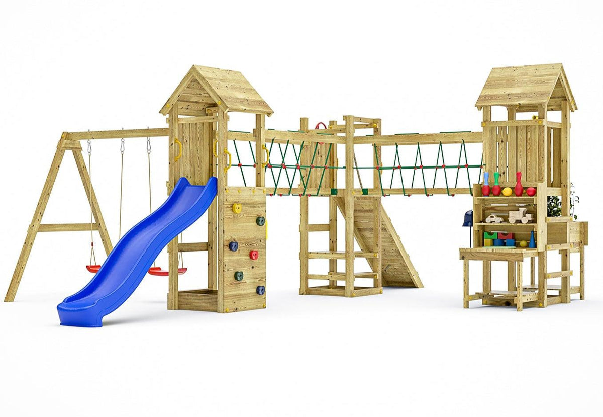 Spielturm Maxi Funny Optimizer - Kletterling – einfach Kind sein