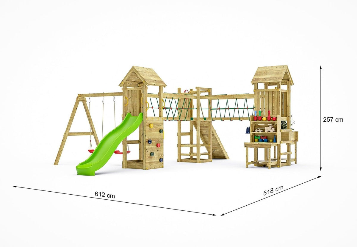 Spielturm Maxi Funny Optimizer - Kletterling – einfach Kind sein