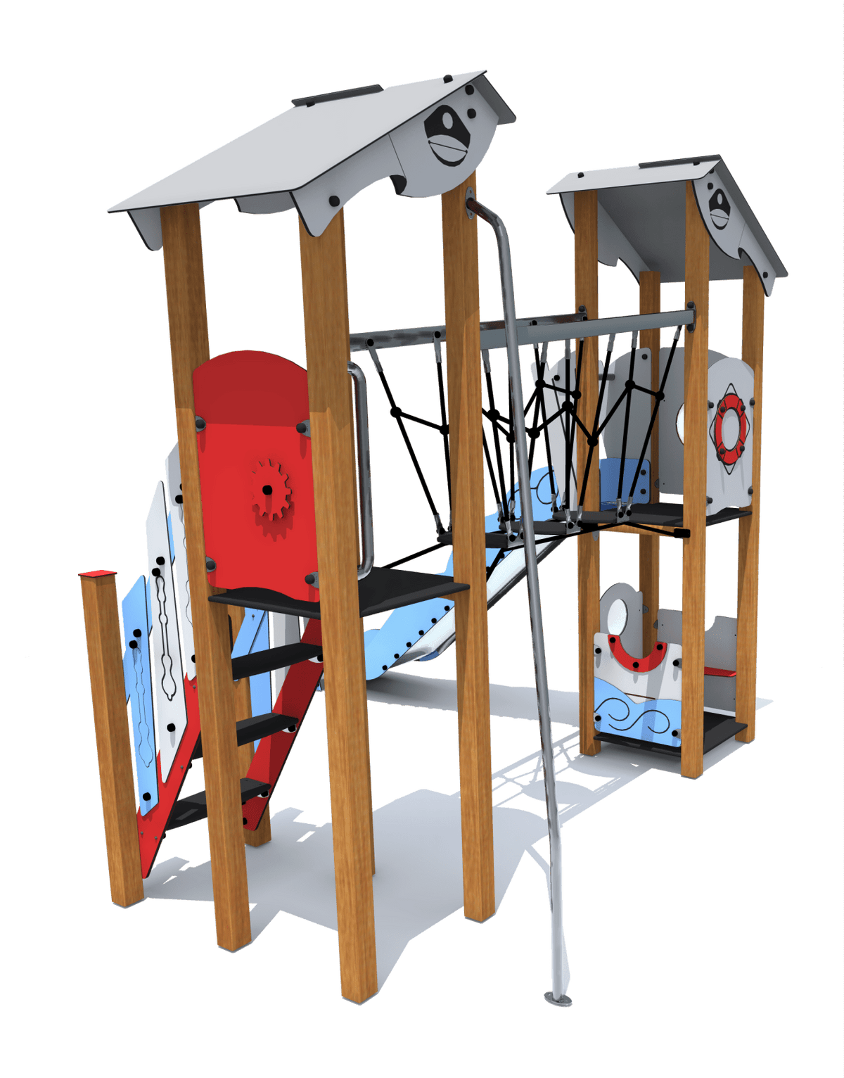 Klettergerüst SPIELPLATZ 226 | Robustes und sicheres Spielgerät für Kitas | Alter 3 bis 6 Jahre - Kletterling – einfach Kind sein