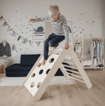 Kletterdreieck mit 2 Sensorik - Paneelen | Zwei Spielseiten | ab 2 Jahren - Kletterling – einfach Kind sein