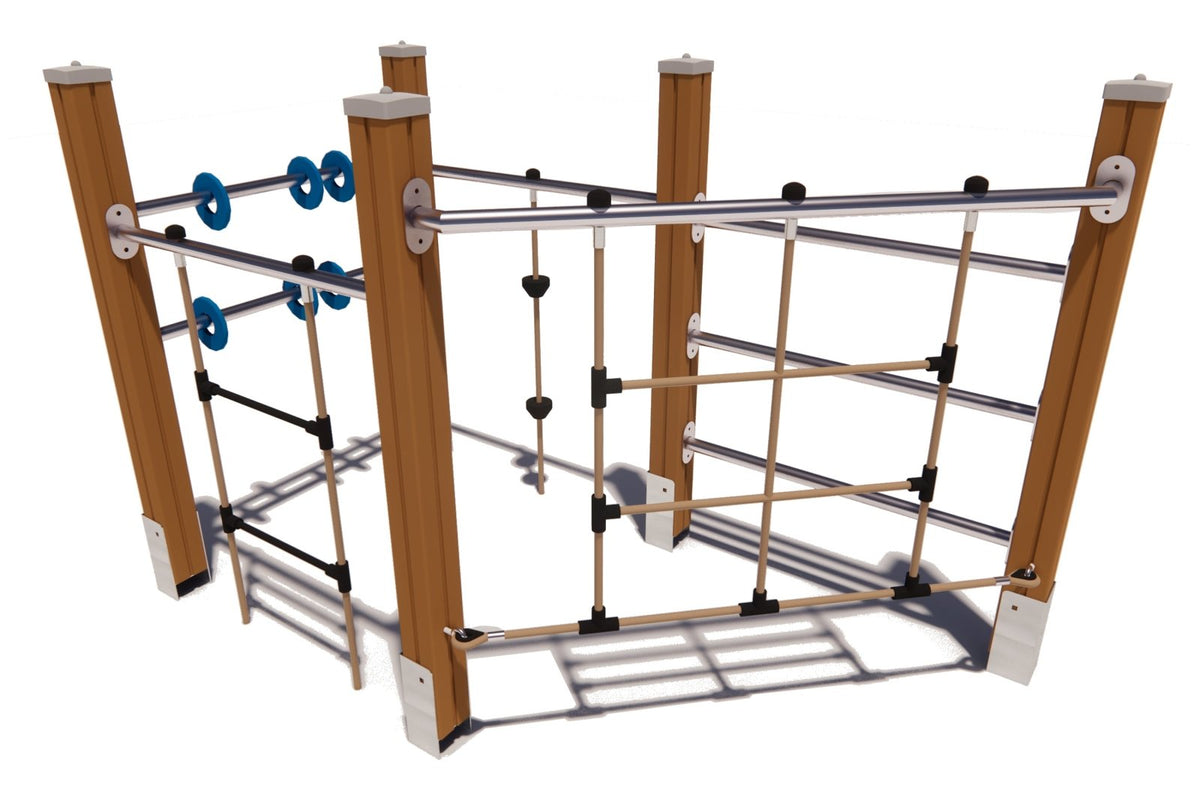 Klettergerüst SPIELPLATZ VE14 - Robuste Outdoor - Lösung für Kitas (Alter bis 6 Jahre) - Kletterling – einfach Kind sein