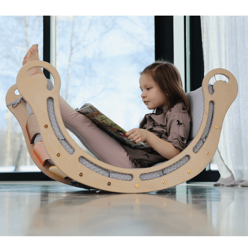 Spielset "Dynamik" bunt - Montessori - Bogen mit Rutsche und Kissen - Kletterling – einfach Kind sein