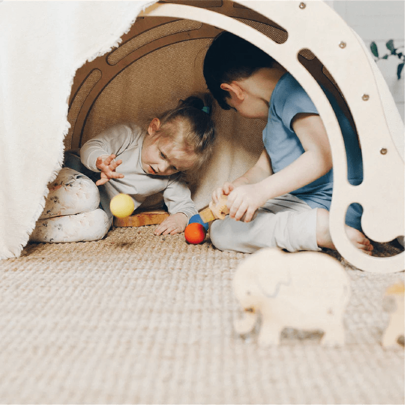 Spielset "Energetic" bunt - XXL Bogen mit Rutsche und Kissen - Kletterling – einfach Kind sein