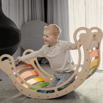 Spielset "Energetic" bunt - XXL Bogen mit Rutsche und Kissen - Kletterling – einfach Kind sein