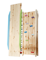 Kletterdreieck ROOT 4 + Rutsche | IN & OUTDOOR | 4 Kletterpfade | 120 cm - Kletterling – einfach Kind sein