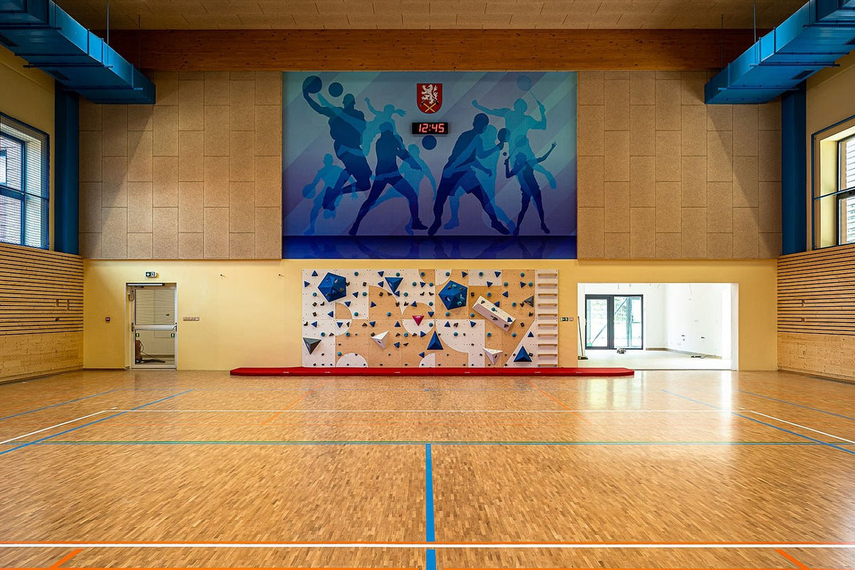 Kletterwand BK INDOOR aus 8 Teilen | 236 cm x 312 cm | inkl. 60 Griffen | 160 Loch - Kletterling – einfach Kind sein