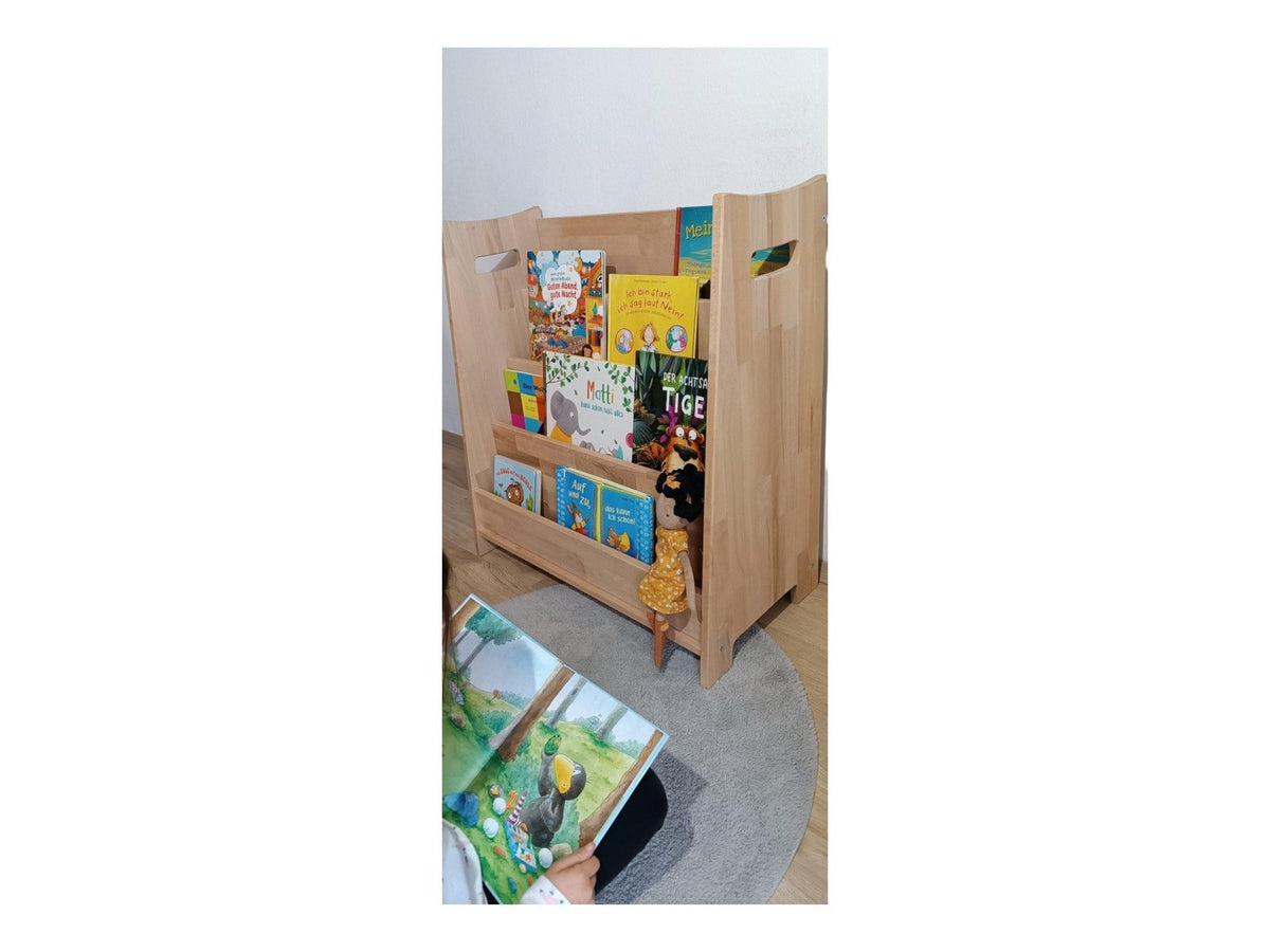 Montessori Bücherregal fürs Kinderzimmer 72 cm x 50 cm x 36 cm - Kletterling – einfach Kind sein