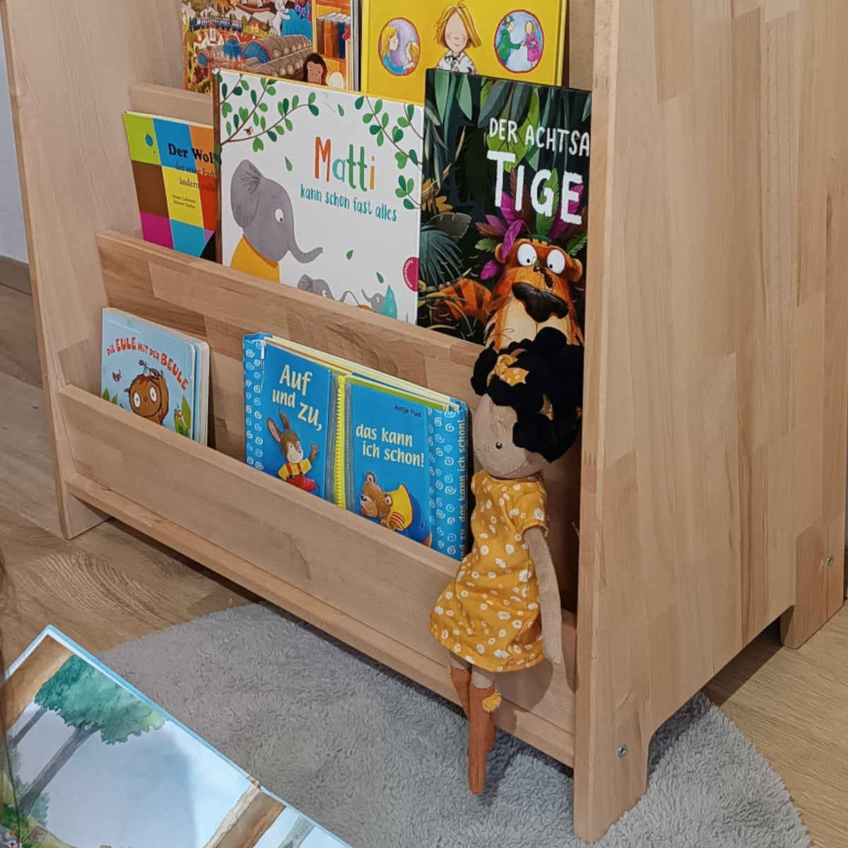 Montessori Bücherregal fürs Kinderzimmer 72 cm x 73 cm x 36 cm - Kletterling – einfach Kind sein