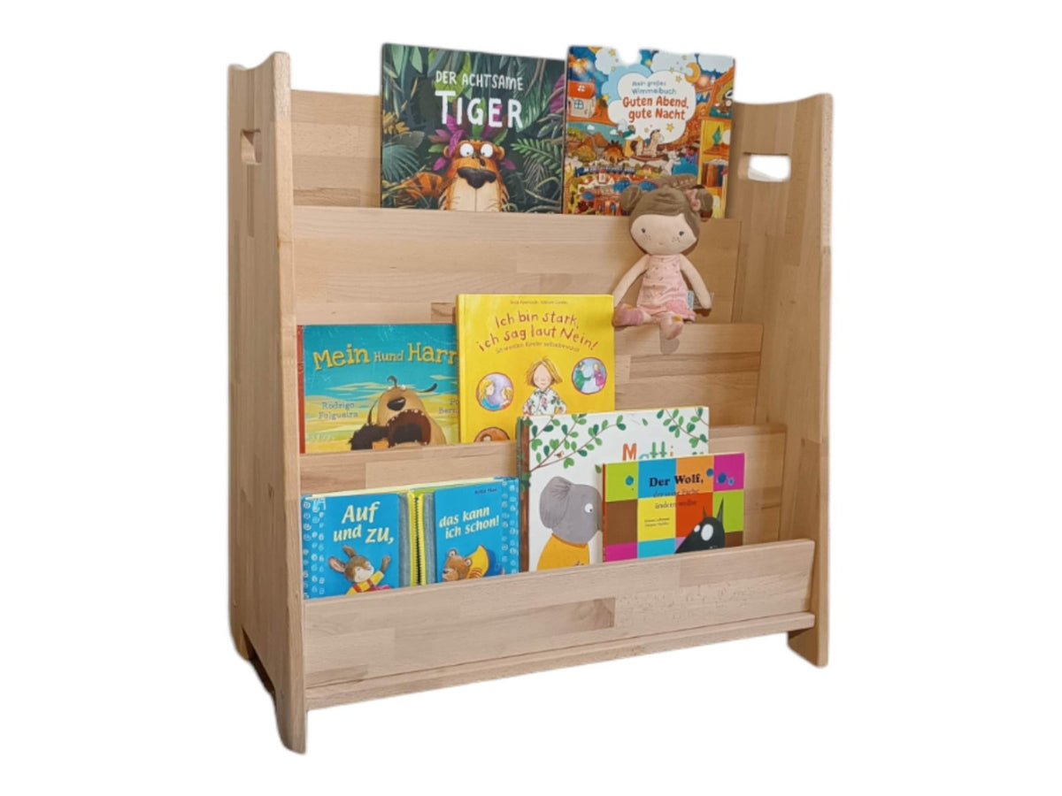 Montessori Bücherregal fürs Kinderzimmer 72 cm x 50 cm x 36 cm - Kletterling – einfach Kind sein