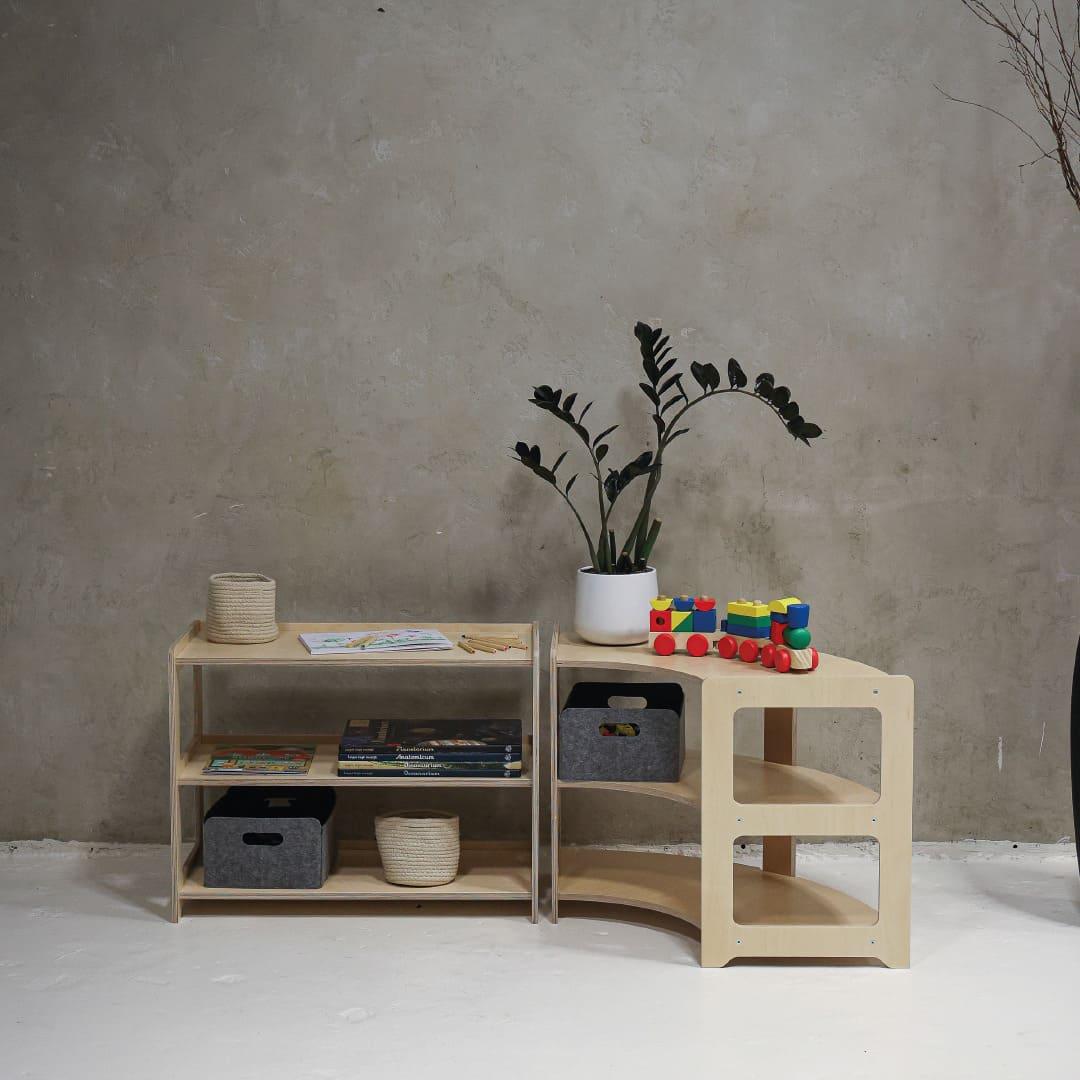 Montessori Regal mit drei Etagen - Kletterling – einfach Kind sein