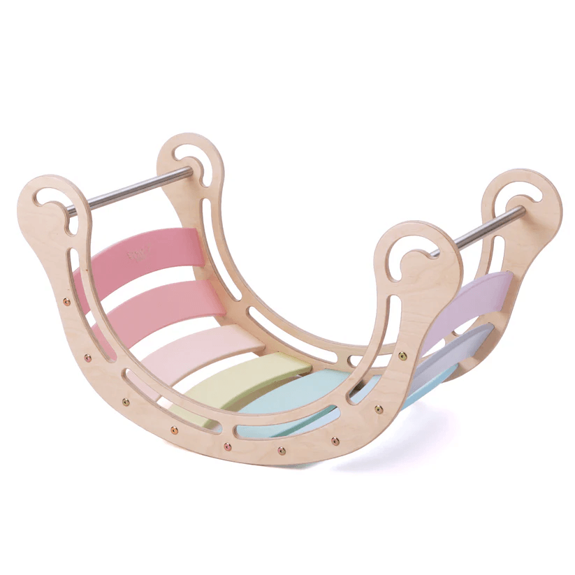 Spielset "Dynamik" bunt - Montessori - Bogen mit Rutsche und Kissen - Kletterling – einfach Kind sein