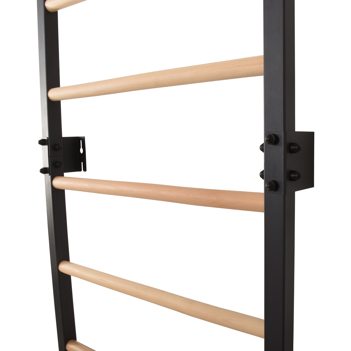 Metallische Sprossenwand STEEL 1 – Graphit mit Buchenholzsprossen | RINAGYM – Ansicht 7