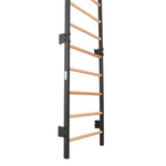Metallische Sprossenwand STEEL PURE mit Klimmzugstange – Graphit | RINAGYM – Ansicht 13