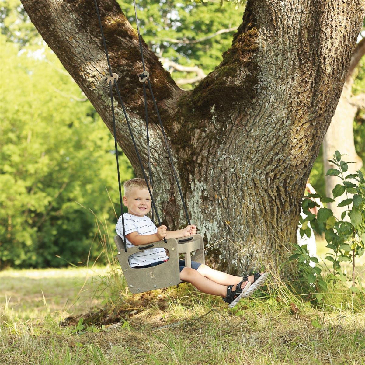 Baby Schaukel für Kinder Set grau - Kletterling – einfach Kind sein