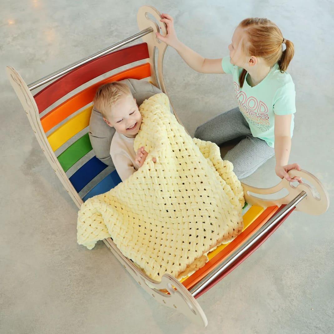 XXL Montessori Kletterbogen und Kletterwippe - Kletterling – einfach Kind sein